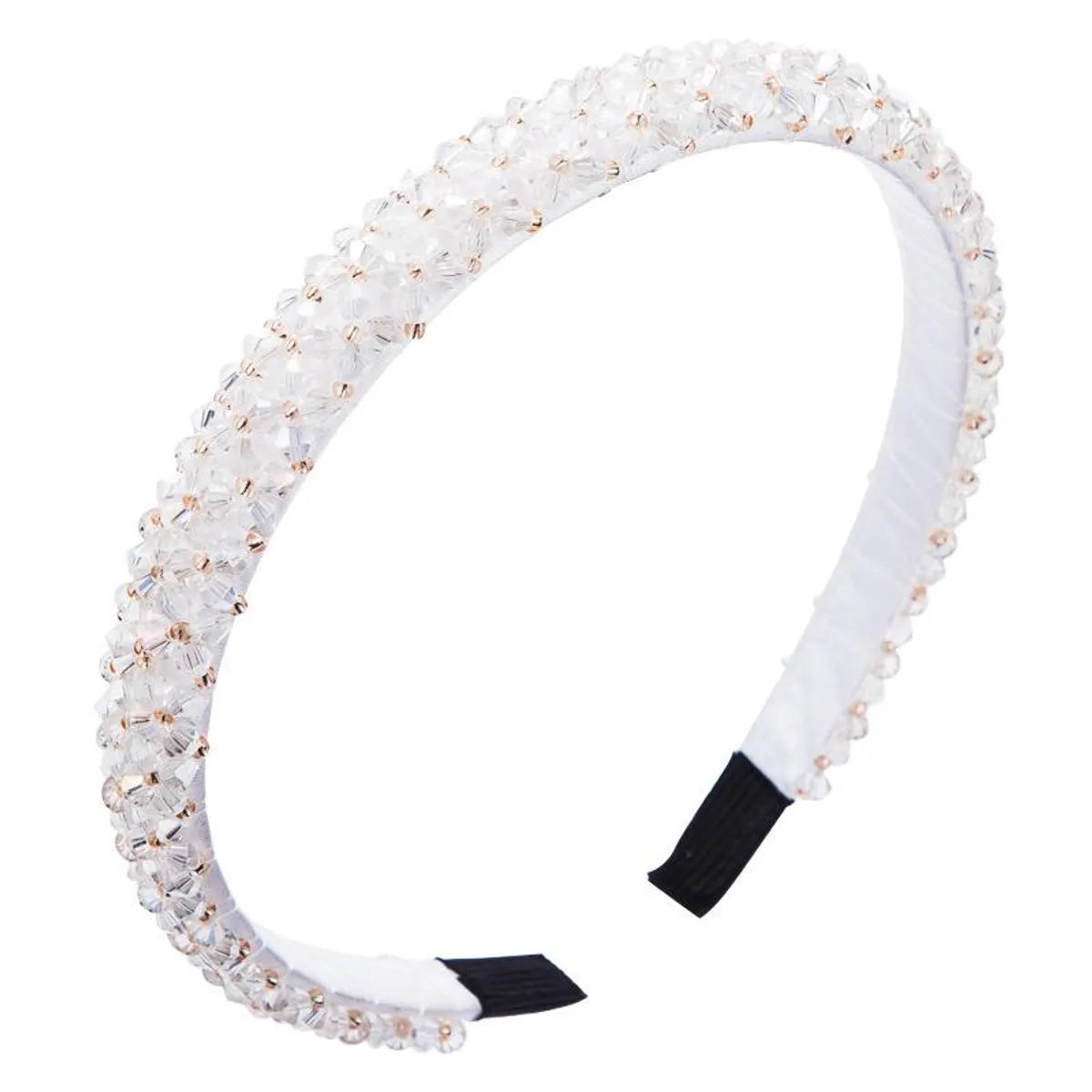 Fishing Line Handmade Fine-Edge Cloth Headband Fashion Super Flash Inlaid Crystal Headband