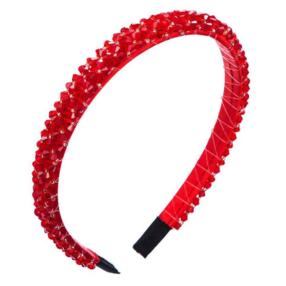 Fishing Line Handmade Fine-Edge Cloth Headband Fashion Super Flash Inlaid Crystal Headband