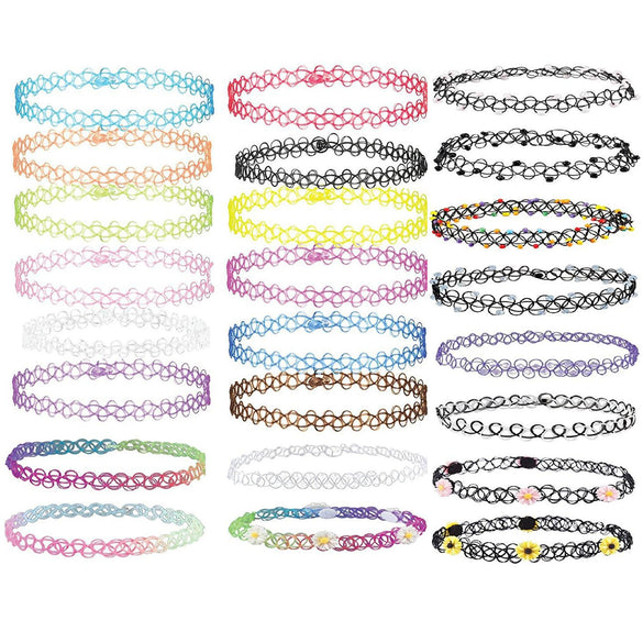 Fishing Line Pattern Women's Fashion Geometric Choker Necklace Set