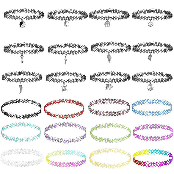 Fishing Line Pattern Women's Fashion Geometric Choker Necklace Set
