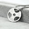 Fitness Dumbbell Pendant Necklace Geometric Pattern Titanium Steel Stainless Steel Electroplating Unisex Versatile