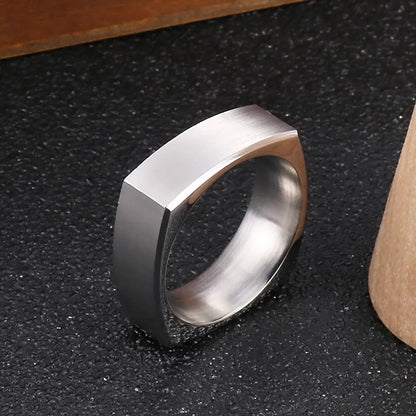 Fitness Geometric Stainless Steel Plating Rings 1 Piece