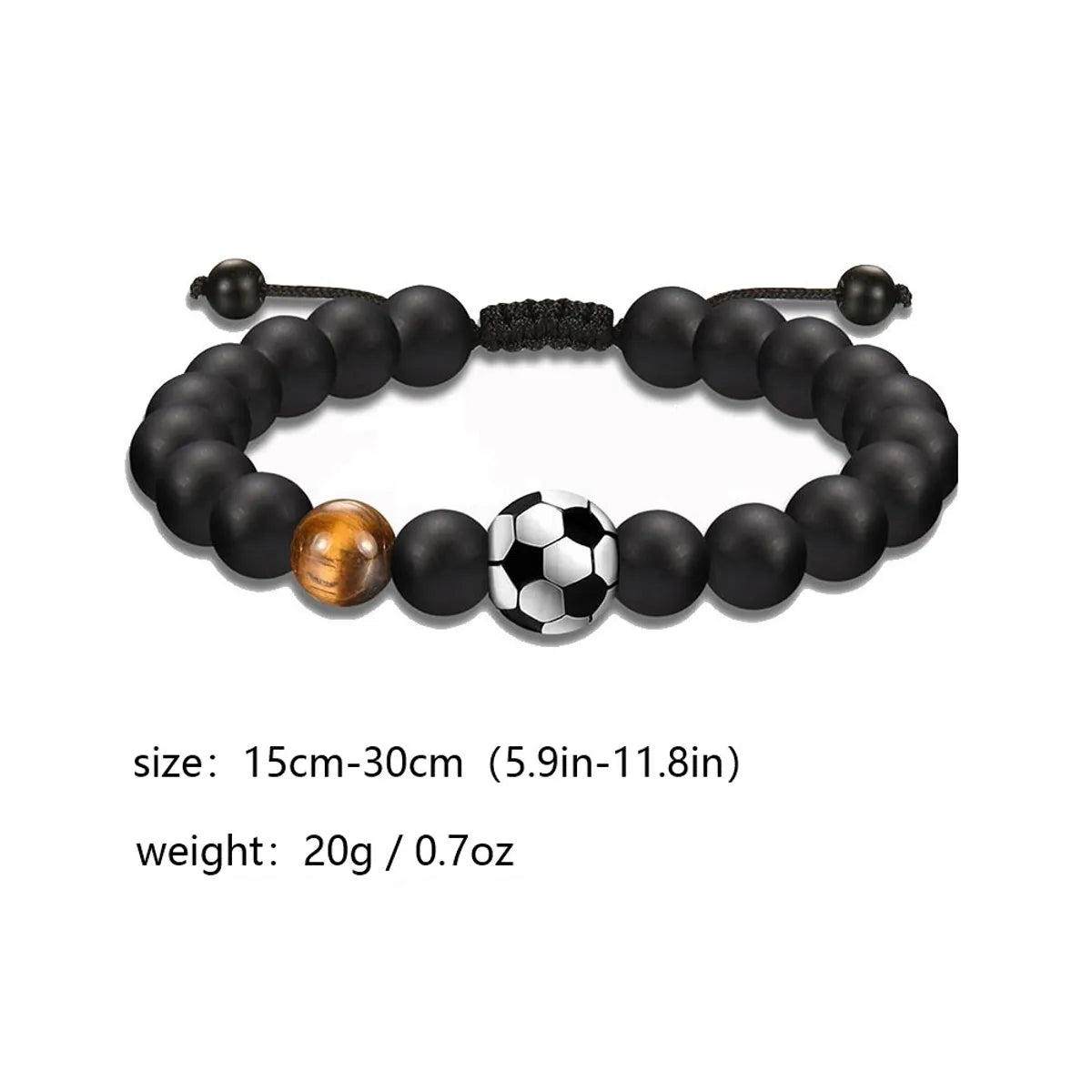 Fitness Vintage Style Simple Style Football Plastic Nylon Polyester Beaded Super Bowl Unisex Bracelets