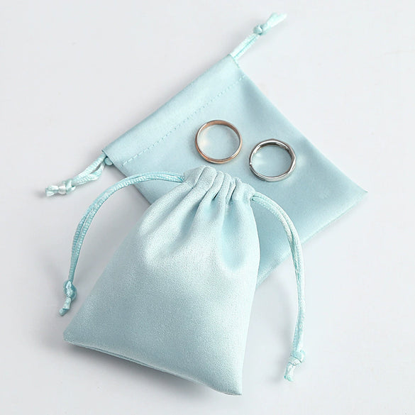 Flannel Drawstring Bag For Jewelry Mobile Power Headset Storage Thermal Transfer Printed