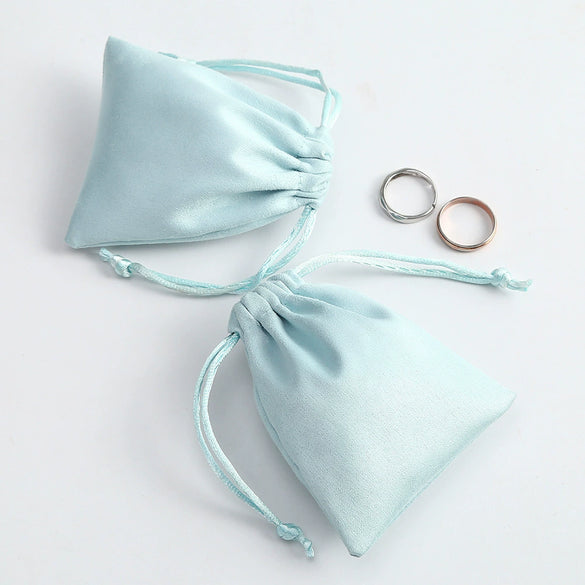 Flannel Drawstring Bag For Jewelry Mobile Power Headset Storage Thermal Transfer Printed