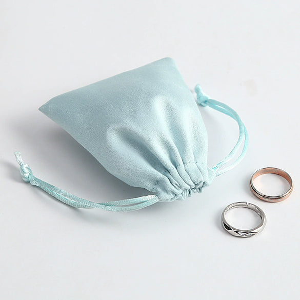 Flannel Drawstring Bag For Jewelry Mobile Power Headset Storage Thermal Transfer Printed