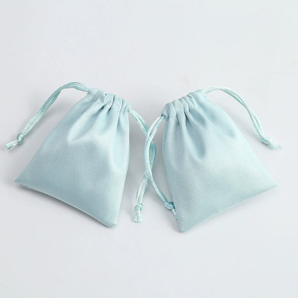 Flannel Drawstring Bag For Jewelry Mobile Power Headset Storage Thermal Transfer Printed