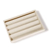 Flannel Jewelry Storage Tray Rectangle Splicing Design For Bracelets Rings Earrings Watches