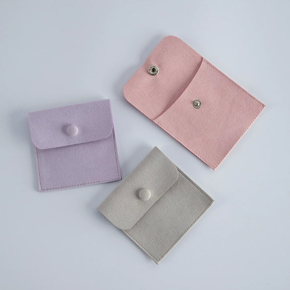 Flannel Velvet Jewelry Storage Bag Doublesided Perforated Snap Wholesale