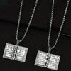 Flip Book Cross Pendant Necklace Stainless Steel Geometric Gothic Genderless Style