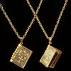 Flip Book Cross Pendant Necklace Stainless Steel Geometric Gothic Genderless Style