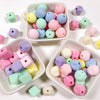 Flocking Geometric Beaded Bag Pendant Mobile Phone Chain Diy Handmade Accessories