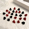 Flocking Heartshaped Hair Clips Electroplated Women's Hair Accessories