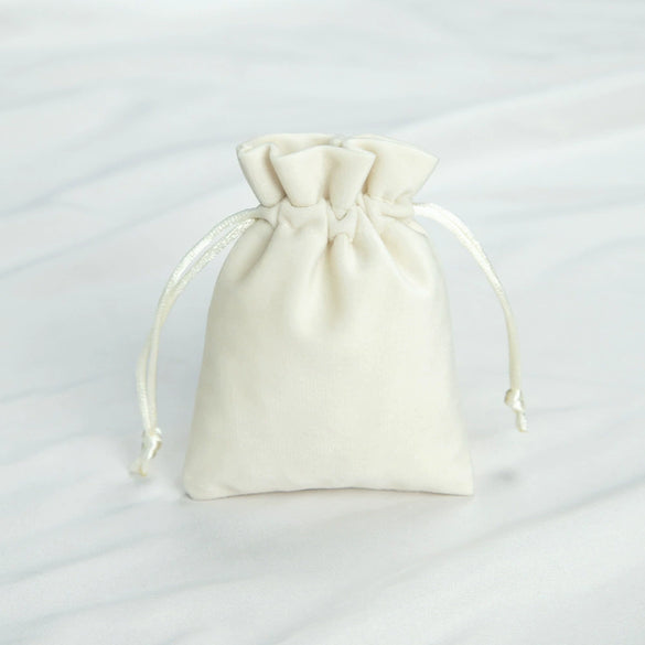 Flocking Velvet Jewelry Storage Bag Drawstring Small Corset Pocket Text Play
