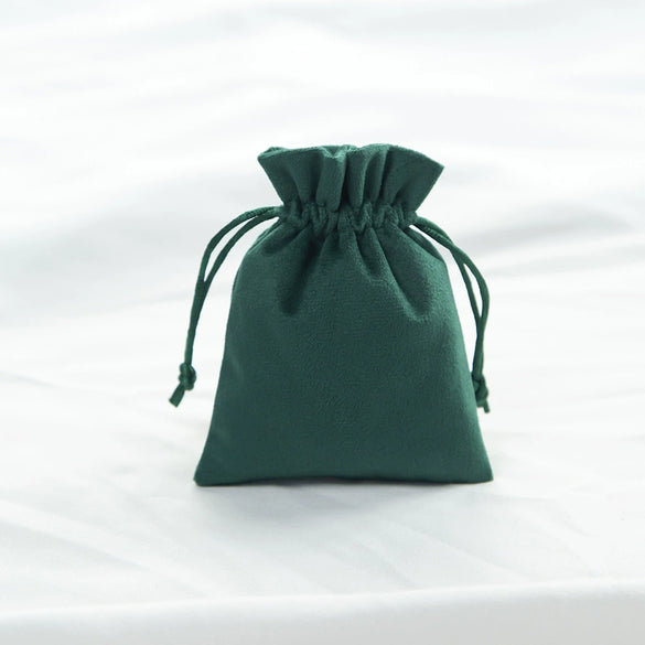 Flocking Velvet Jewelry Storage Bag Drawstring Small Corset Pocket Text Play