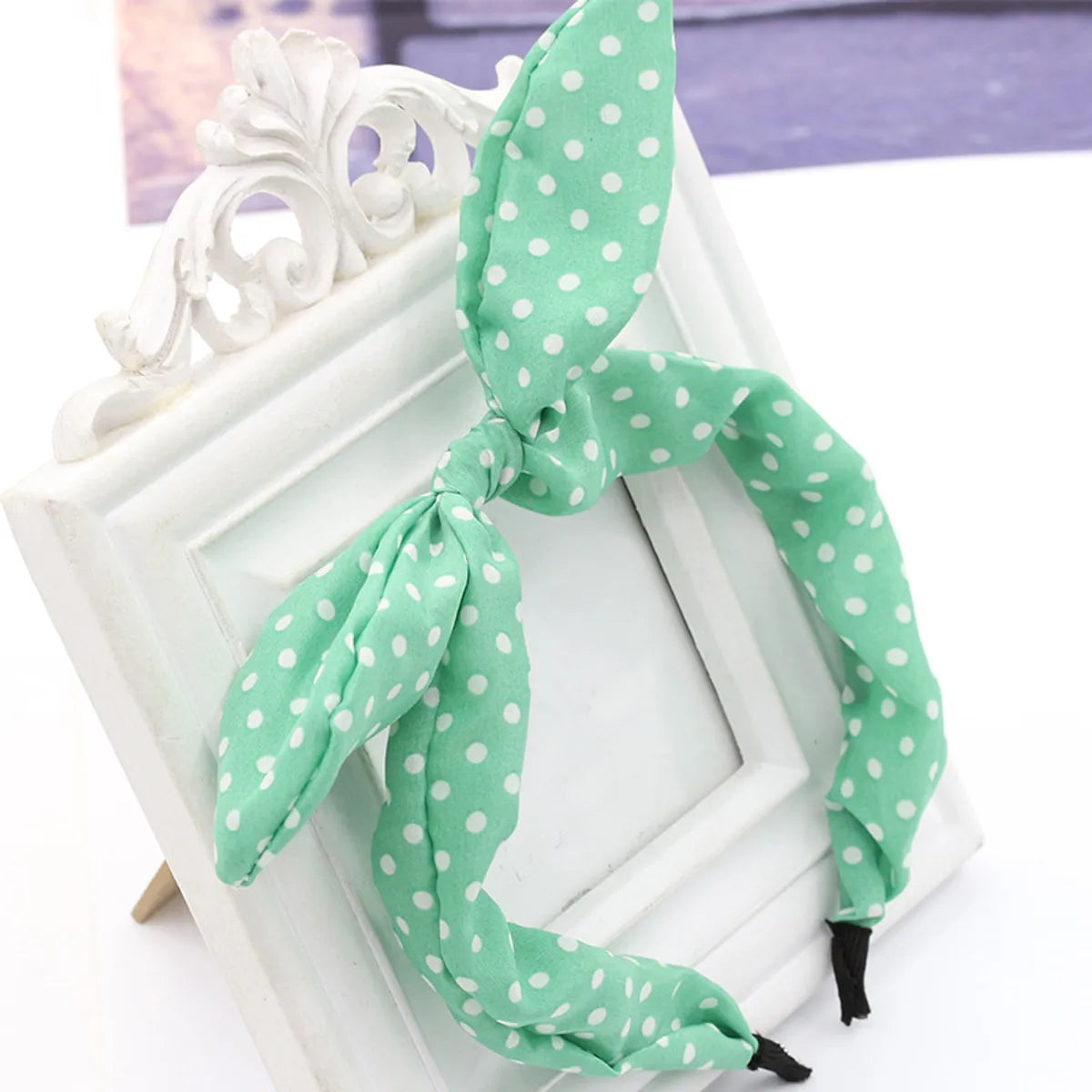 Floral Bowknot  Fashion Polka Dot Rabbit Headband  Wholesale