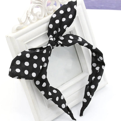 Floral Bowknot  Fashion Polka Dot Rabbit Headband  Wholesale