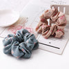 Floral Chiffon Scrunchie Hair Tie Handmade Highelastic Fabric Hair Accessory Wholesale