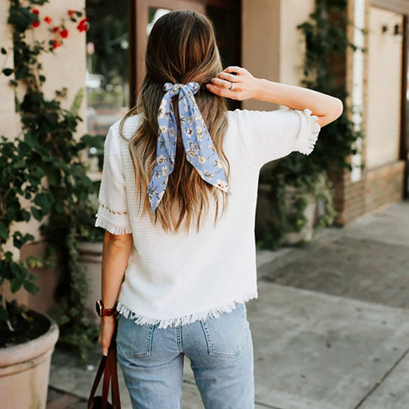 Floral Cloth Handmade Hair Ring Jewelry