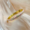 Floral Enamel Cloisonné Open Cuff Bracelet With Retro Decorative Finish Statement Accessory
