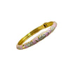 Floral Enamel Cloisonné Open Cuff Bracelet With Retro Decorative Finish Statement Accessory