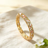 Floral Hollow Carved Cloisonné Enamel Bangle With Plated Finish Modern Minimalist Wholesale Jewelry