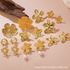 Floral Stainless Steel Stamping Earrings