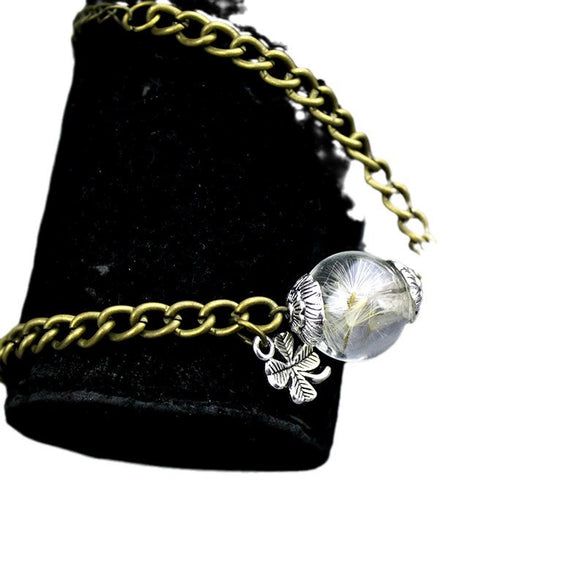 Flower Bracelet Glass Glaze Mori Dried Flower Filled Ing Bottle Style