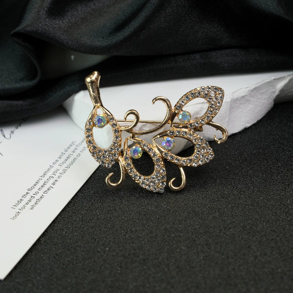 Flower Brooch Zinc Alloy Electroplated Antilight Hollow Clothing Accessories Unisex