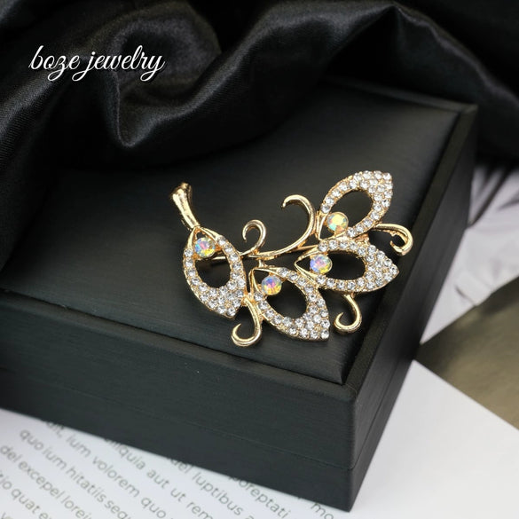 Flower Brooch Zinc Alloy Electroplated Antilight Hollow Clothing Accessories Unisex