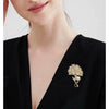 Flower Brooch Zinc Alloy Pearl Electroplating Women's Elegant Fashion Accessories