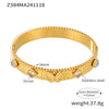 Flower Butterfly Zircon Czech Glass Stainless Steel 18K Gold Plated Women's Bracelet With High Edition Buckle And Electroplating Treatment