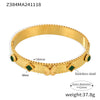 Flower Butterfly Zircon Czech Glass Stainless Steel 18K Gold Plated Women's Bracelet With High Edition Buckle And Electroplating Treatment