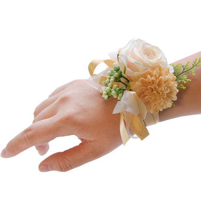 Simulation Flower Bride Bridesmaids Wrist Flower Wedding Props