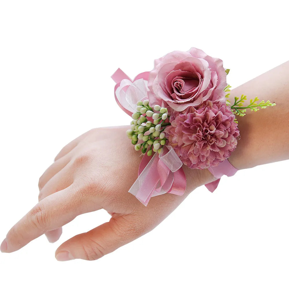 Simulation Flower Bride Bridesmaids Wrist Flower Wedding Props