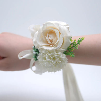 Simulation Flower Bride Bridesmaids Wrist Flower Wedding Props