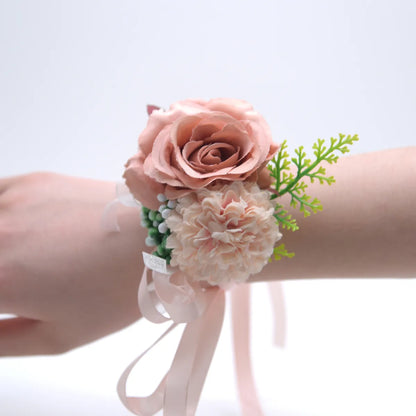 Simulation Flower Bride Bridesmaids Wrist Flower Wedding Props