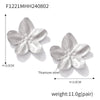 Flower Earrings Geometrical Irregular Hammer Pleated Design Titanium Steel 18K Gold Plated Retro Earrings For Women