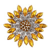 Flower Encrusted Alloy And Acrylic Brooch Electroplated Women's And Unisex Clothing Accessory