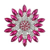 Flower Encrusted Alloy And Acrylic Brooch Electroplated Women's And Unisex Clothing Accessory