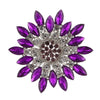 Flower Encrusted Alloy And Acrylic Brooch Electroplated Women's And Unisex Clothing Accessory