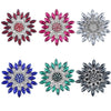Flower Encrusted Alloy And Acrylic Brooch Electroplated Women's And Unisex Clothing Accessory