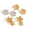 Flower Geometric Stainless Steel Earrings Highend 18K Pvd Electroplated Nonfading