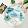 Flower Hairpin Set Acrylic Plumeria Baking Paint For Women