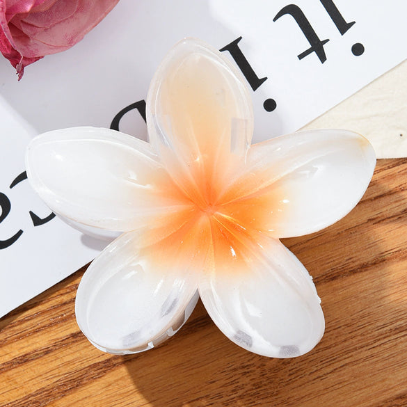 Flower Hairpins Feminine Highend Frangipani Style Electroplated