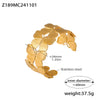 Flower Hollow Opening 316L Stainless Steel Geometric Electroplated Adjustable Bracelet