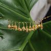 Flower Necklace Copper Rhinestones Electroplated Real Gold Plated Color Preserved