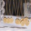 Flower Pattern Titanium Steel And Stainless Steel Gold Inlaid Necklace Ochain