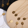 Flower Pattern Titanium Steel And Stainless Steel Gold Inlaid Necklace Ochain