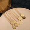Flower Pattern Titanium Steel And Stainless Steel Gold Inlaid Necklace Ochain